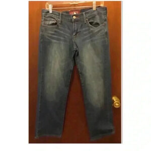 Women LUCKY BRAND blue Sweet N Crop Stretch Capri Denim Jeans Sz 6/28 EUC